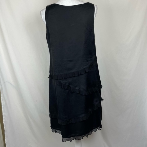 Nicole Miller Black Ruffled Shift Dress - Picture 5 of 12